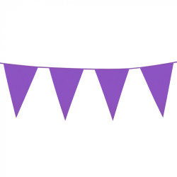 Girlanda fialová praporky